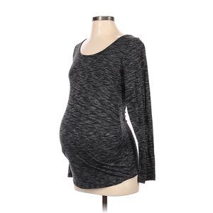 H&M Mama Dark Gray Long Sleeve Maternity Top Size L